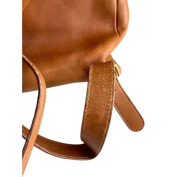 Vintage Authenticated Gucci Leather Bucket Style Backpack Carmel Brown - Picture 6 of 16